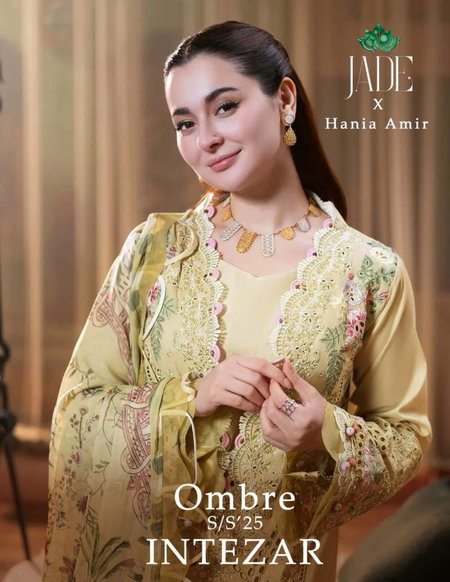 Jade Ombre Intezar Cotton Printed Dress Material Online Wholesale